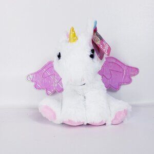 MATTEL Barbie Loves Pets Unicorn Plush Stuffed Animal 7 Inch White And Pink